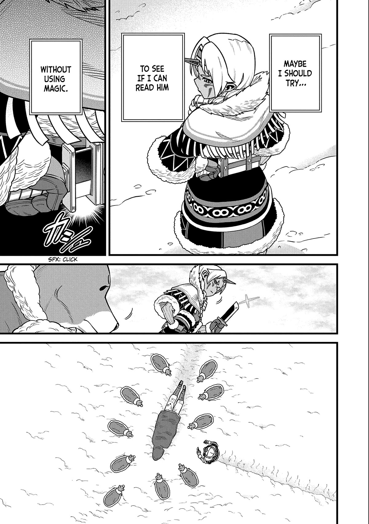 The Population Of The Frontier Owner Starts With 0. "Dias The Blue" And A Blue Horned Girl. chapter 46 page 30