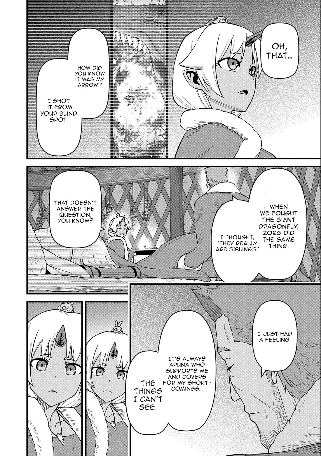 The Population Of The Frontier Owner Starts With 0. "Dias The Blue" And A Blue Horned Girl. chapter 50 page 30