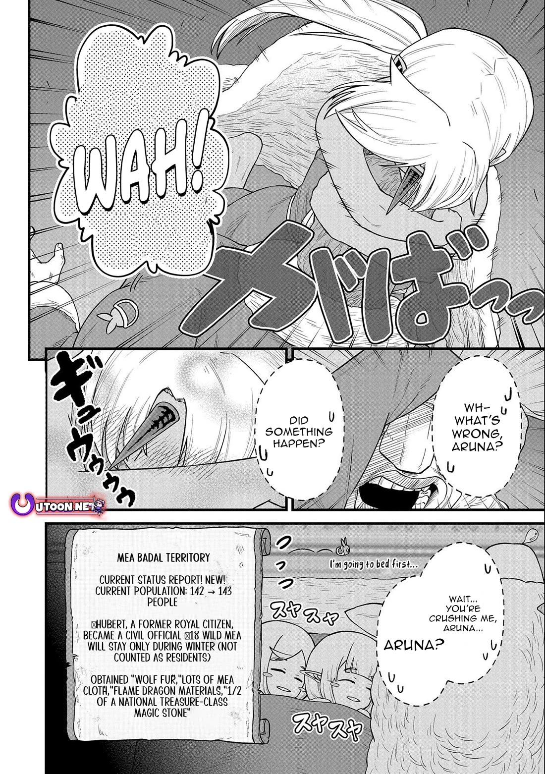 The Population Of The Frontier Owner Starts With 0. "Dias The Blue" And A Blue Horned Girl. chapter 50 page 32