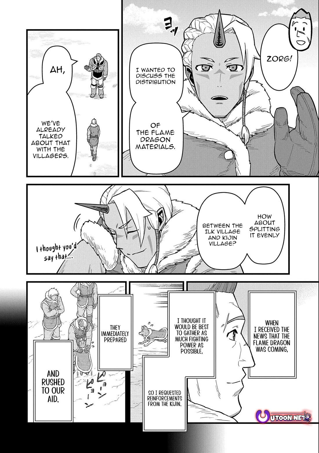 The Population Of The Frontier Owner Starts With 0. "Dias The Blue" And A Blue Horned Girl. chapter 50 page 8