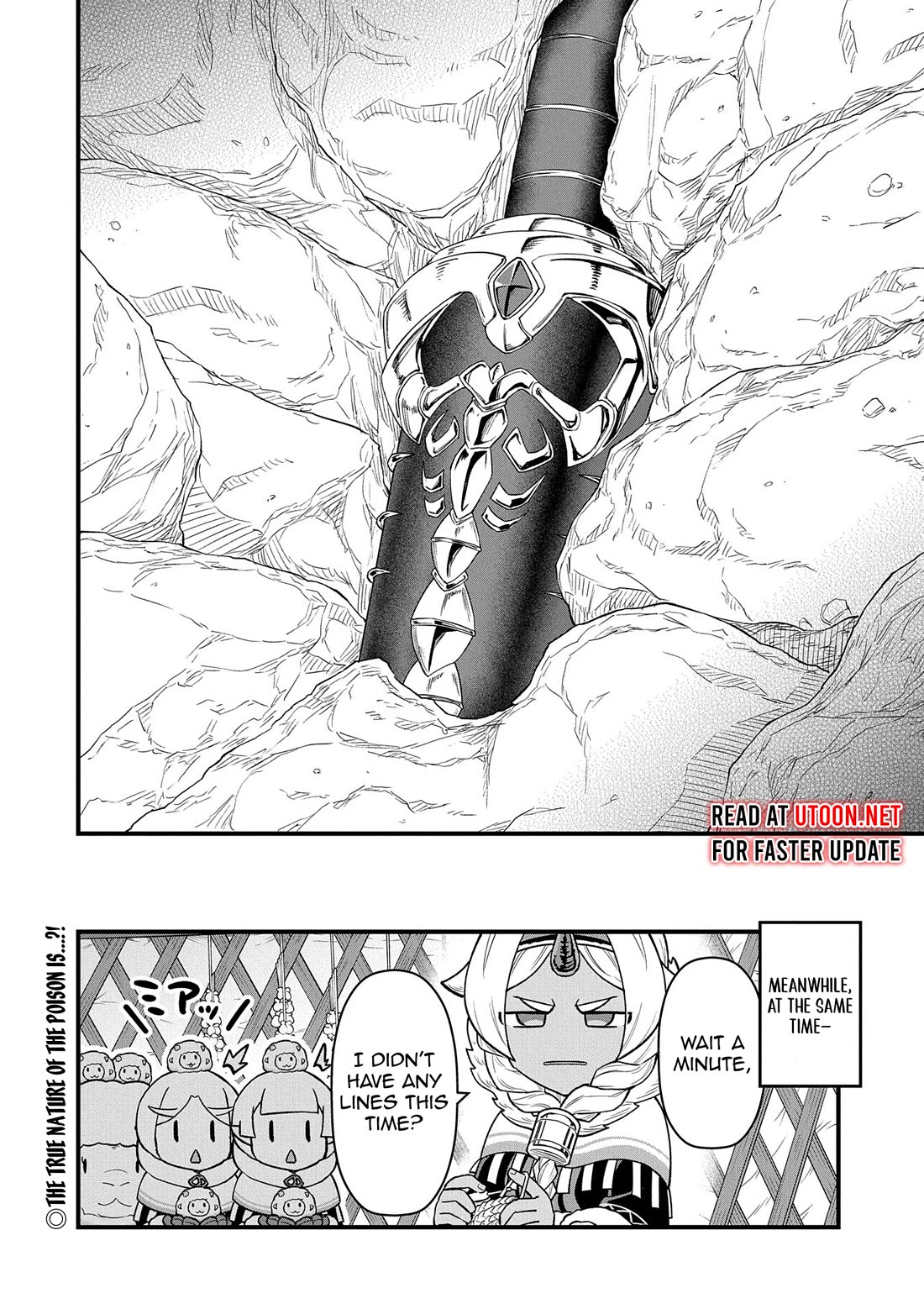 The Population Of The Frontier Owner Starts With 0. "Dias The Blue" And A Blue Horned Girl. chapter 52 page 32