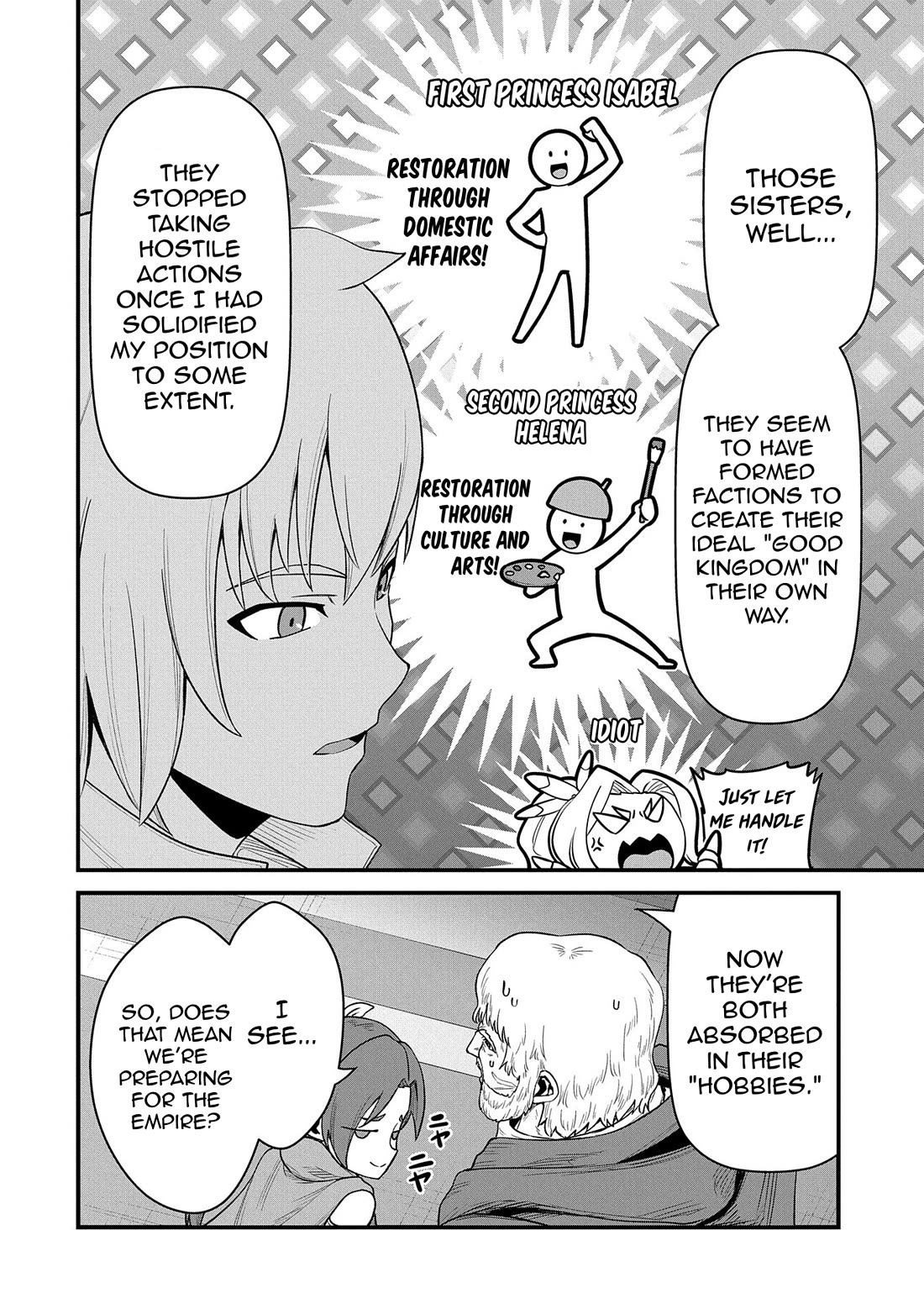 The Population Of The Frontier Owner Starts With 0. "Dias The Blue" And A Blue Horned Girl. chapter 54 page 24