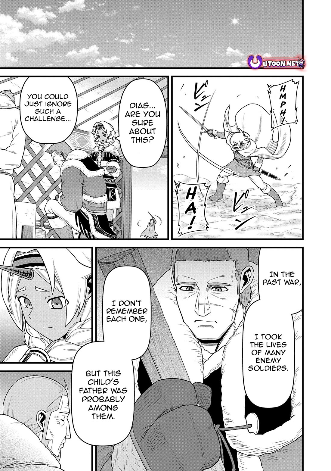 The Population Of The Frontier Owner Starts With 0. "Dias The Blue" And A Blue Horned Girl. chapter 55 page 13