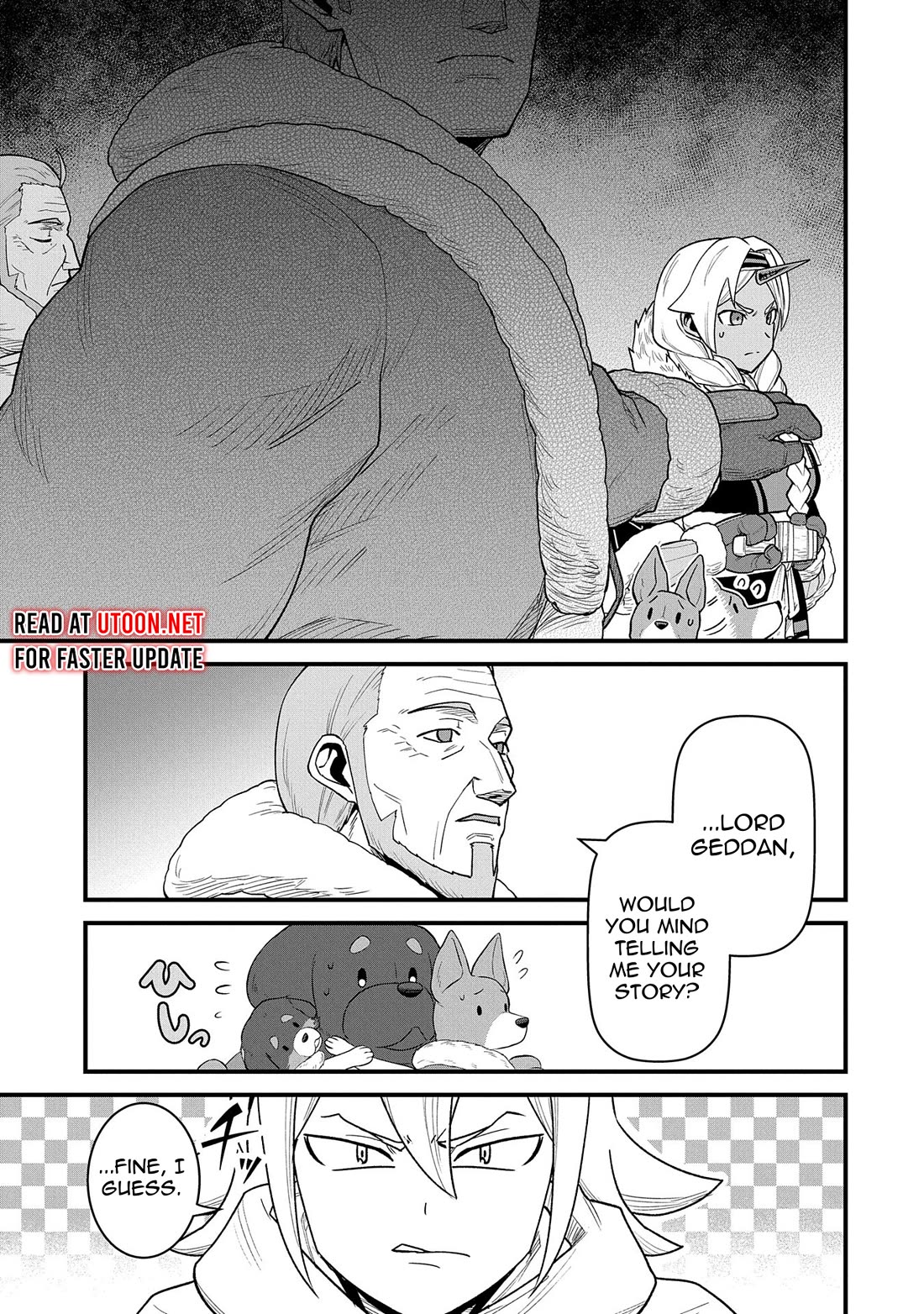 The Population Of The Frontier Owner Starts With 0. "Dias The Blue" And A Blue Horned Girl. chapter 55 page 9