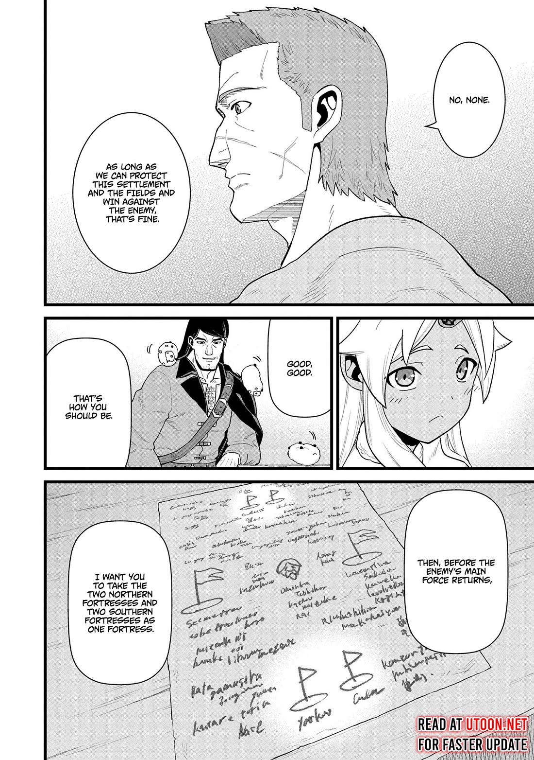 The Population Of The Frontier Owner Starts With 0. "Dias The Blue" And A Blue Horned Girl. chapter 57 page 24