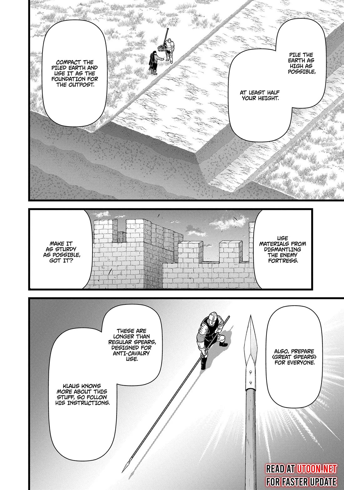 The Population Of The Frontier Owner Starts With 0. "Dias The Blue" And A Blue Horned Girl. chapter 59 page 12