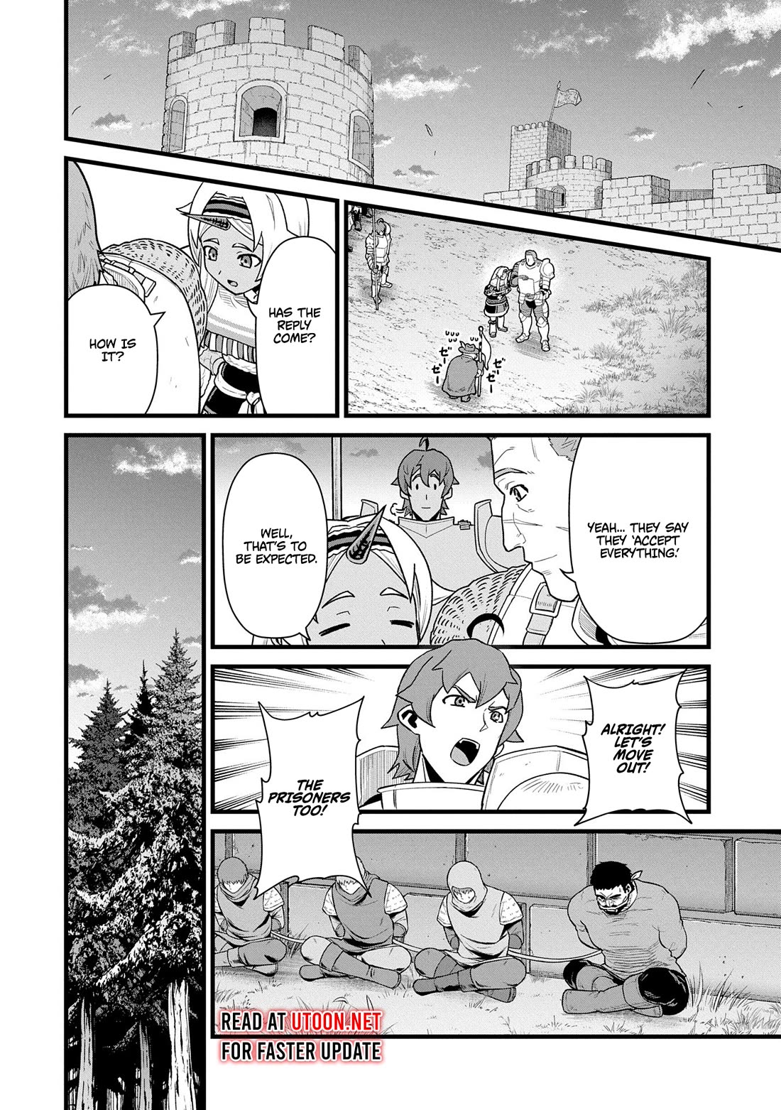 The Population Of The Frontier Owner Starts With 0. "Dias The Blue" And A Blue Horned Girl. chapter 59 page 4