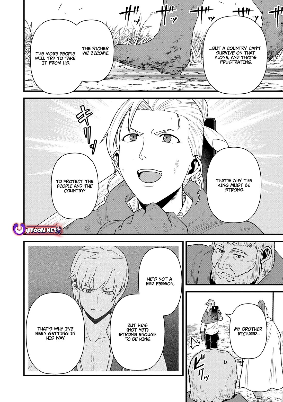 The Population Of The Frontier Owner Starts With 0. "Dias The Blue" And A Blue Horned Girl. chapter 60 page 32