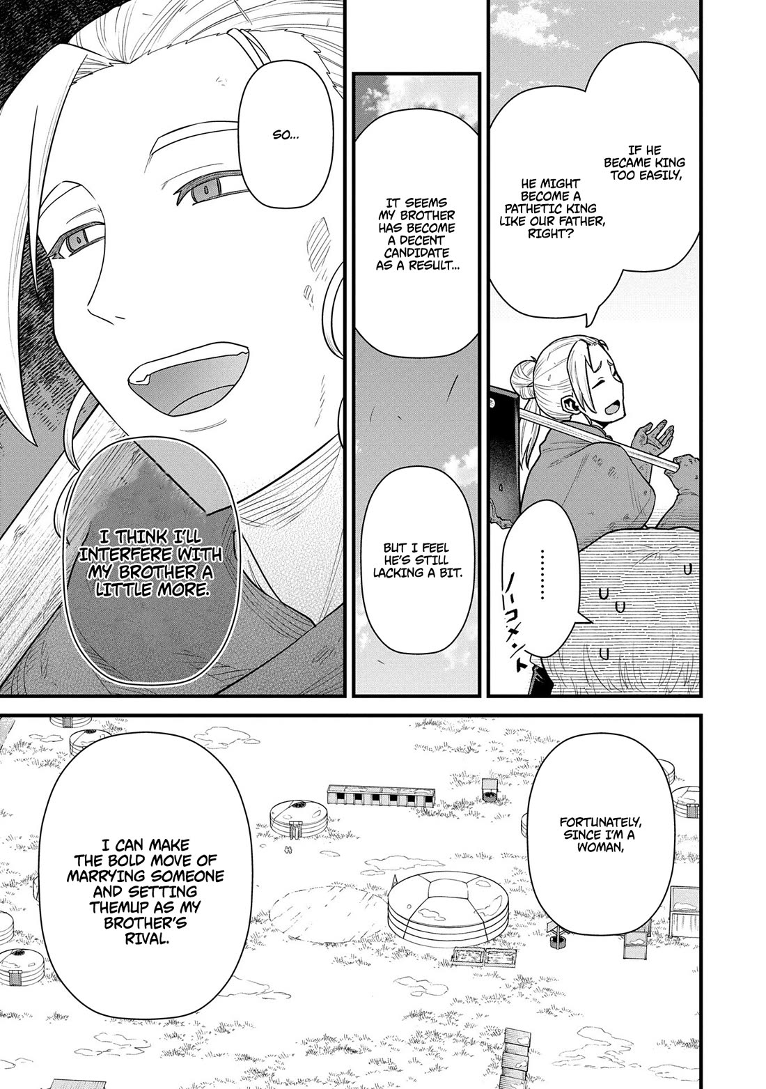 The Population Of The Frontier Owner Starts With 0. "Dias The Blue" And A Blue Horned Girl. chapter 60 page 33