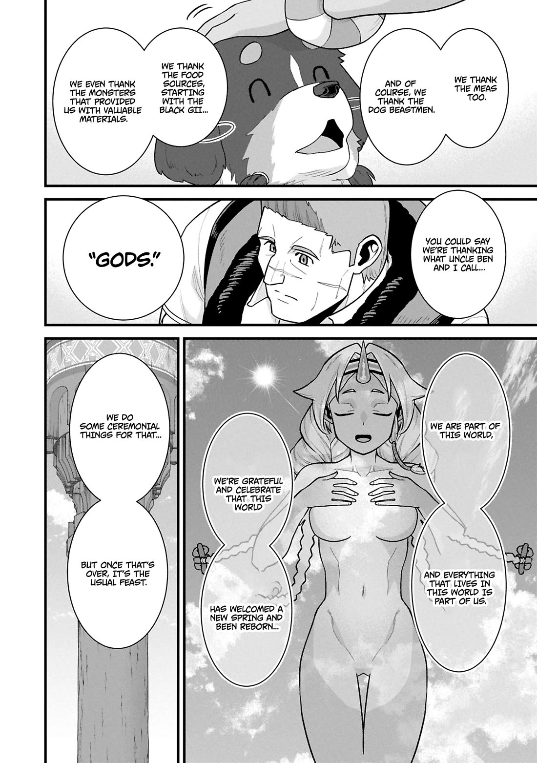 The Population Of The Frontier Owner Starts With 0. "Dias The Blue" And A Blue Horned Girl. chapter 61 page 15