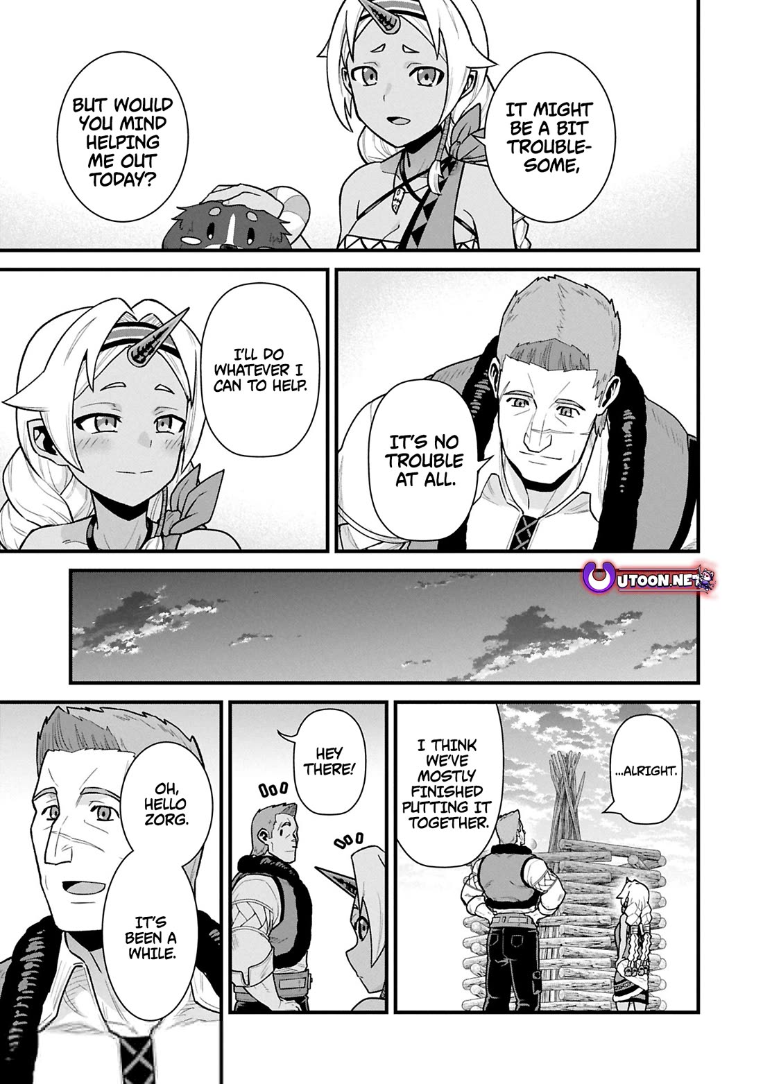 The Population Of The Frontier Owner Starts With 0. "Dias The Blue" And A Blue Horned Girl. chapter 61 page 16