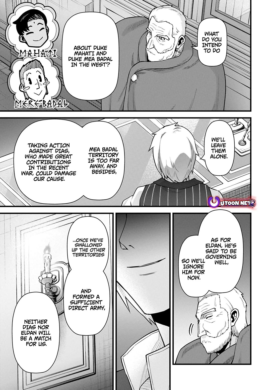 The Population Of The Frontier Owner Starts With 0. "Dias The Blue" And A Blue Horned Girl. chapter 61 page 28