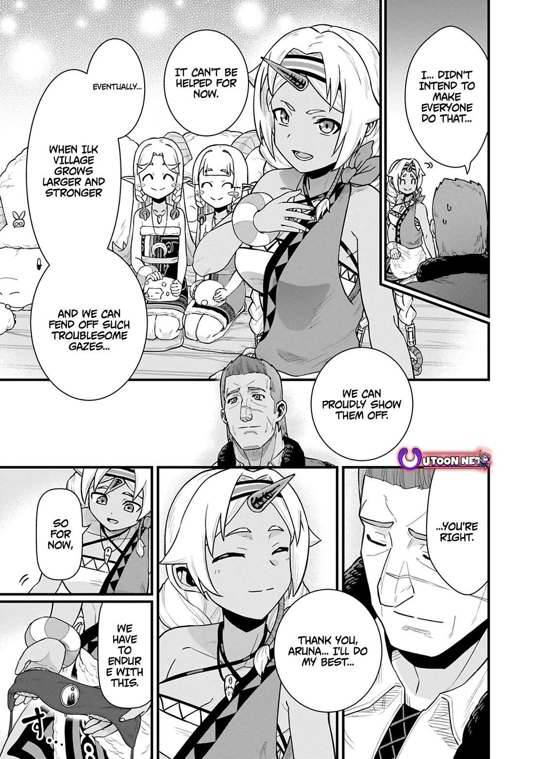 The Population Of The Frontier Owner Starts With 0. "Dias The Blue" And A Blue Horned Girl. chapter 62 page 29