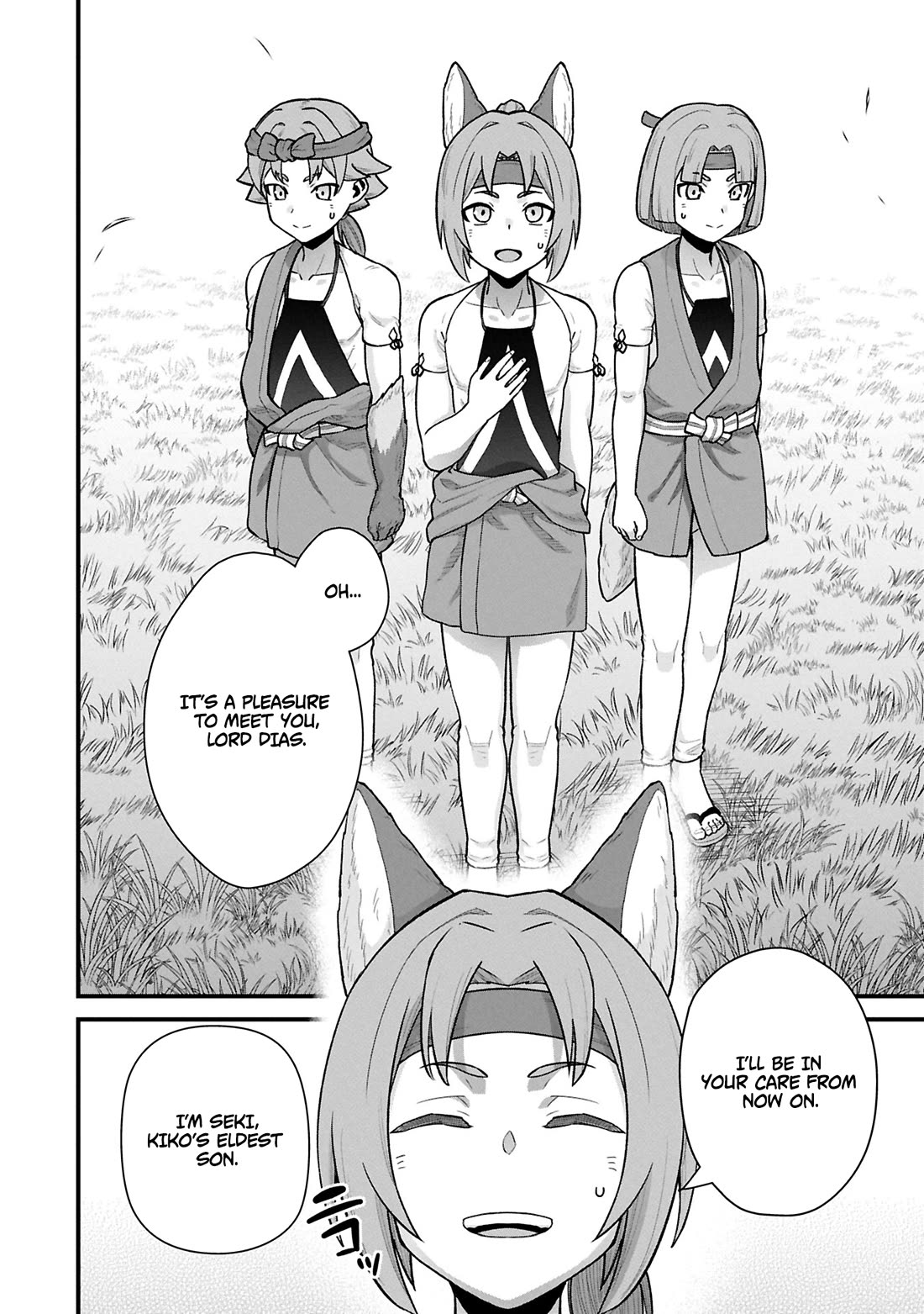 The Population Of The Frontier Owner Starts With 0. "Dias The Blue" And A Blue Horned Girl. chapter 62 page 4