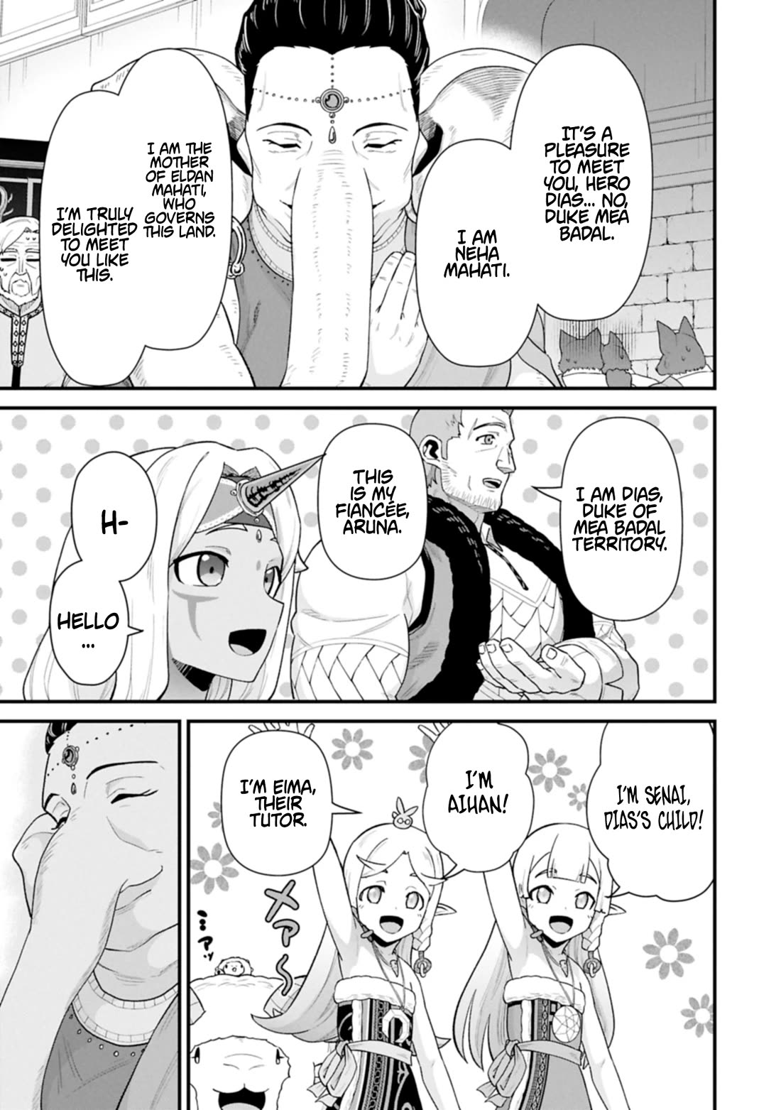 The Population Of The Frontier Owner Starts With 0. "Dias The Blue" And A Blue Horned Girl. chapter 64 page 27