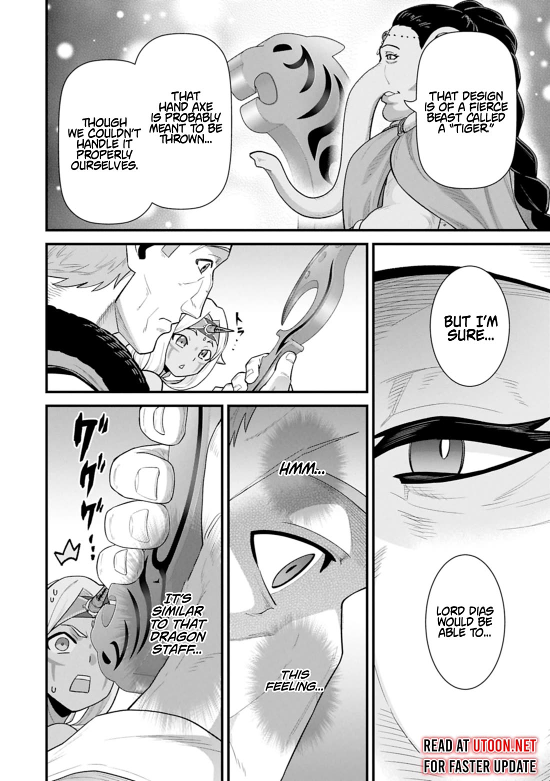 The Population Of The Frontier Owner Starts With 0. "Dias The Blue" And A Blue Horned Girl. chapter 65 page 12