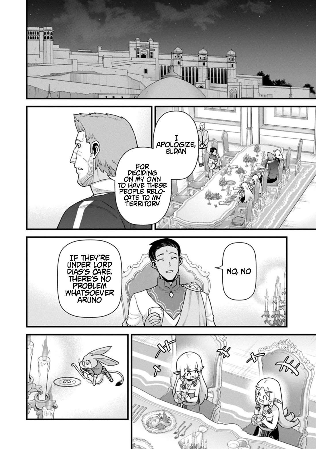 The Population Of The Frontier Owner Starts With 0. "Dias The Blue" And A Blue Horned Girl. chapter 69 page 4