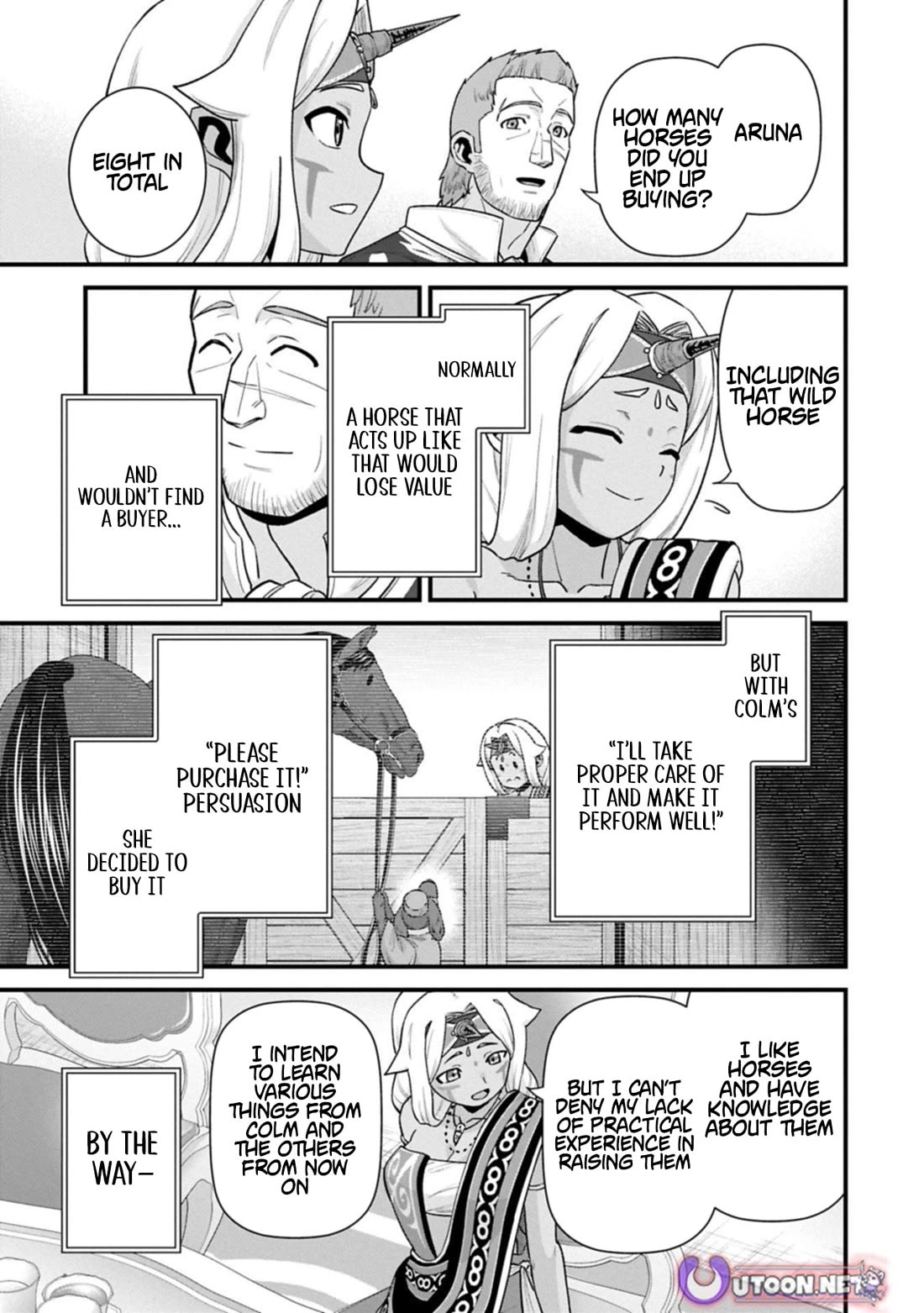 The Population Of The Frontier Owner Starts With 0. "Dias The Blue" And A Blue Horned Girl. chapter 69 page 5