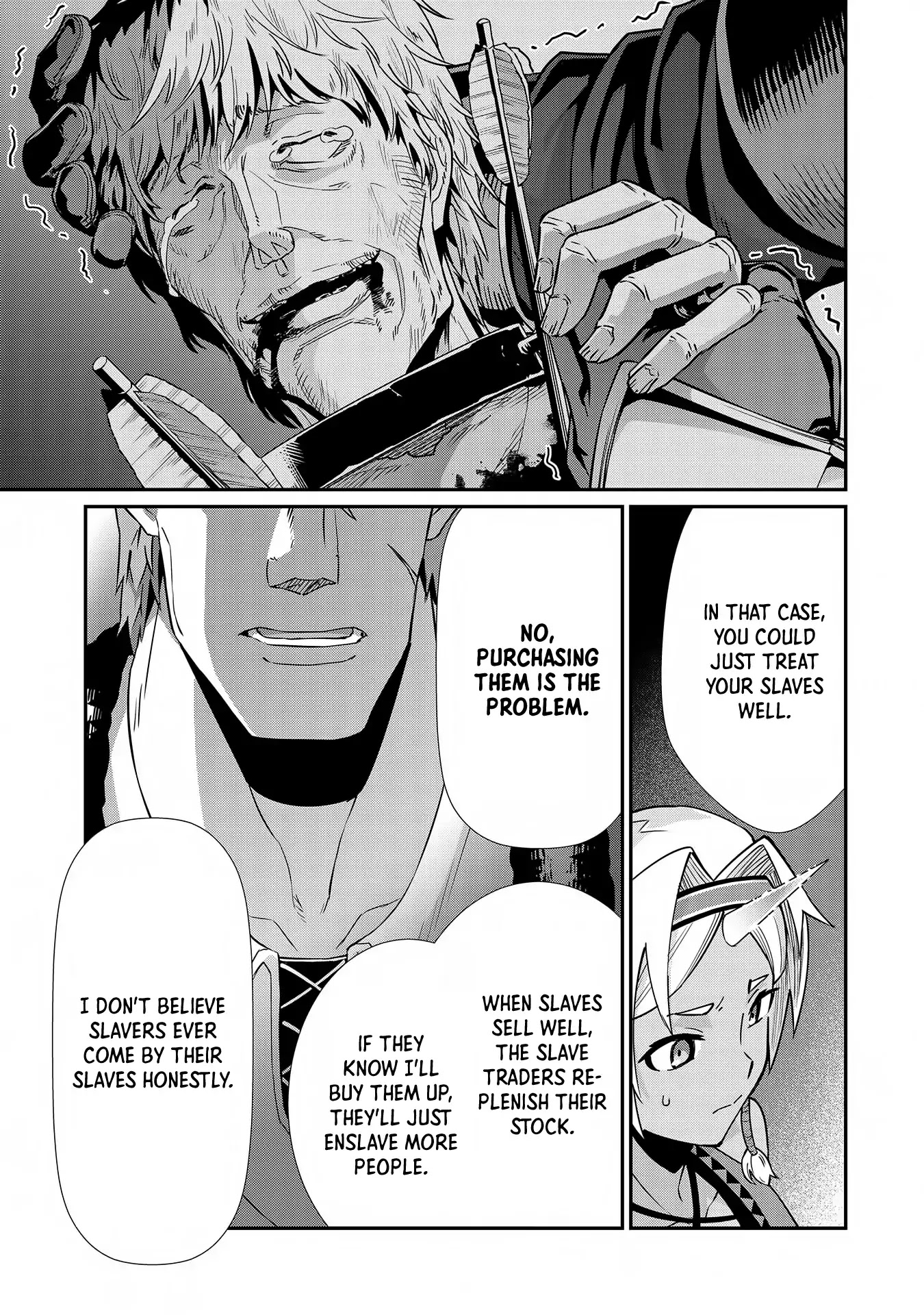 The Population Of The Frontier Owner Starts With 0. "Dias The Blue" And A Blue Horned Girl. chapter 7 page 8