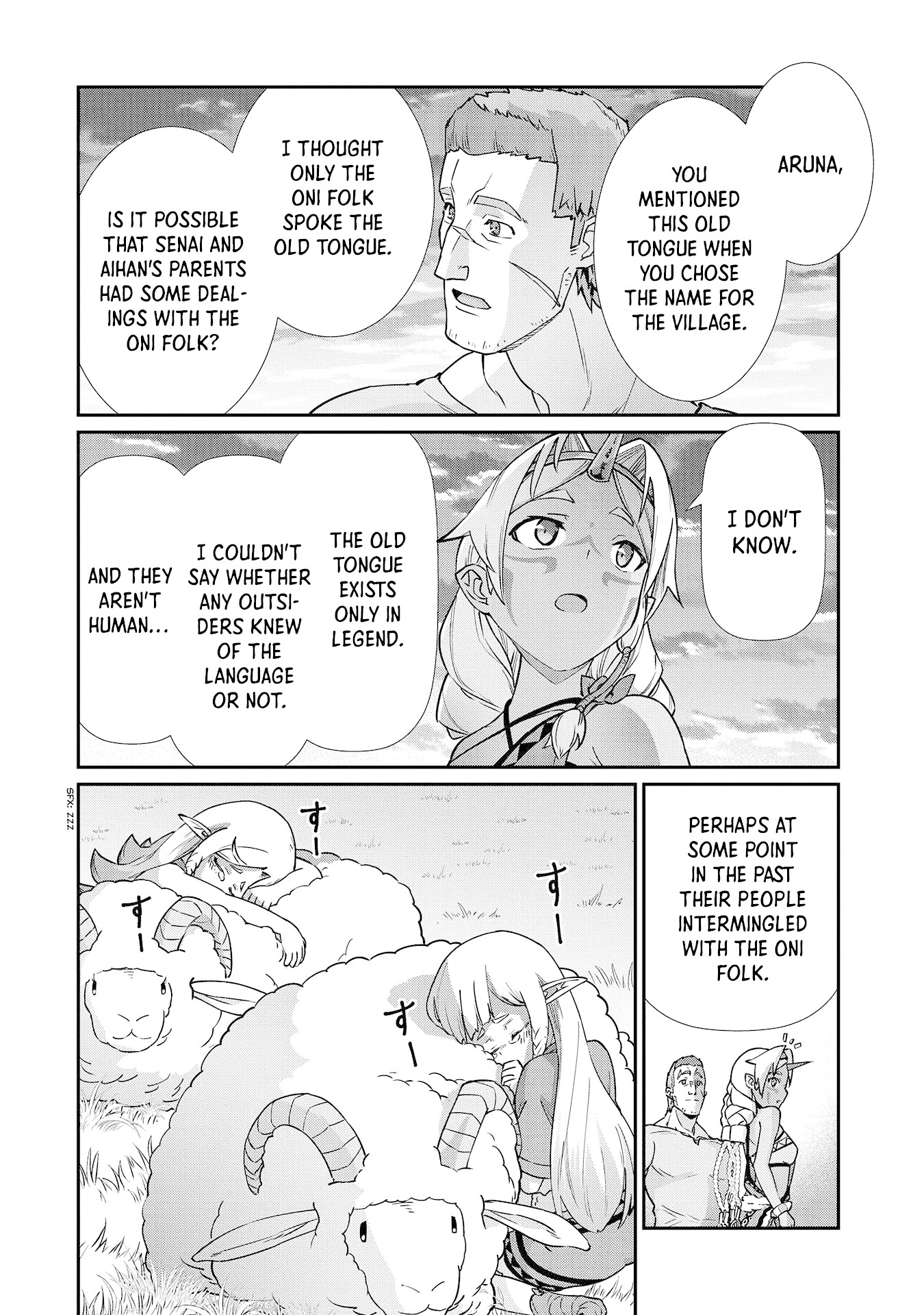 The Population Of The Frontier Owner Starts With 0. "Dias The Blue" And A Blue Horned Girl. chapter 8 page 18