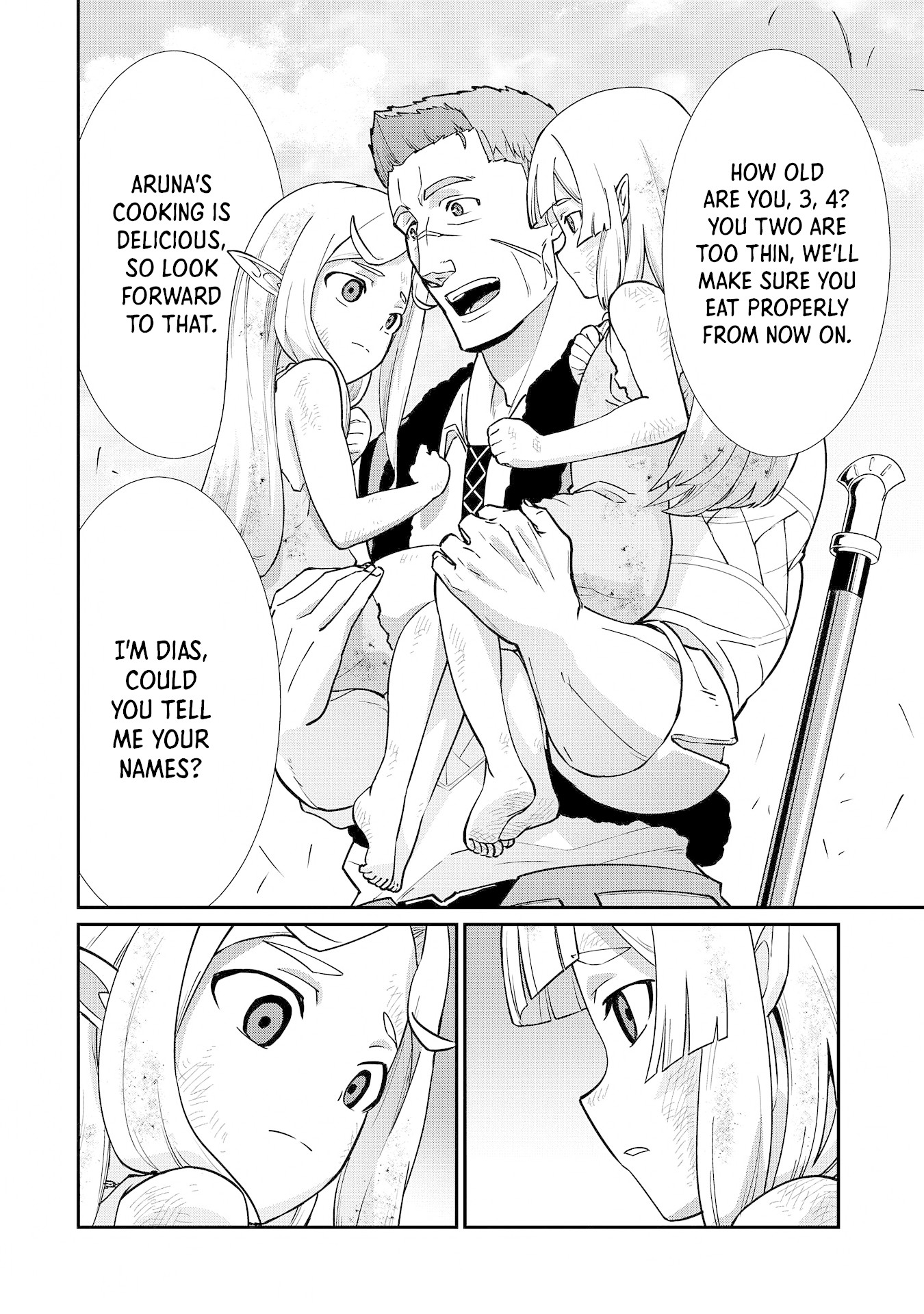 The Population Of The Frontier Owner Starts With 0. "Dias The Blue" And A Blue Horned Girl. chapter 8 page 4