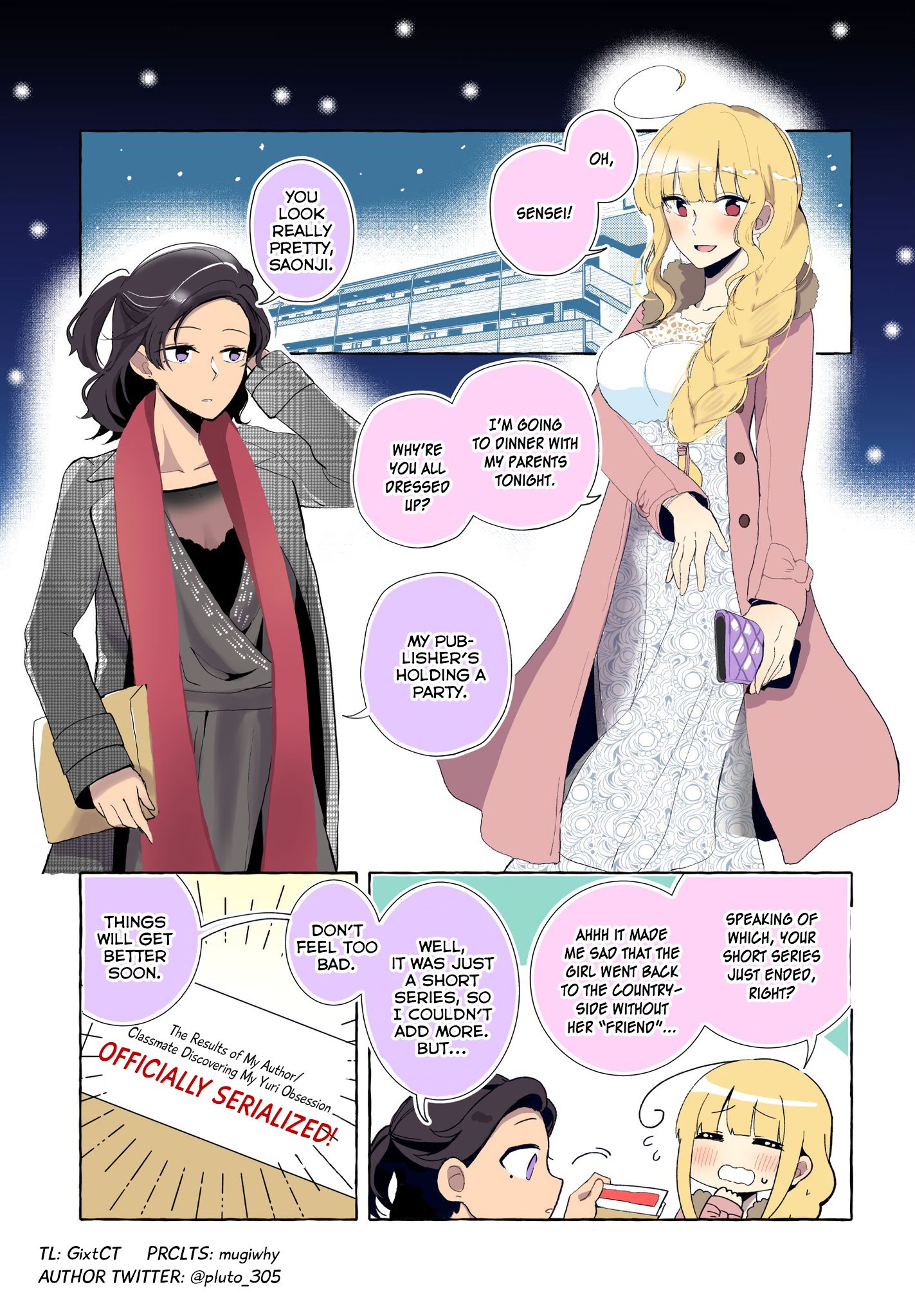 The Results of My Author/Classmate Discovering My Yuri Obsession chapter 23.1 page 1