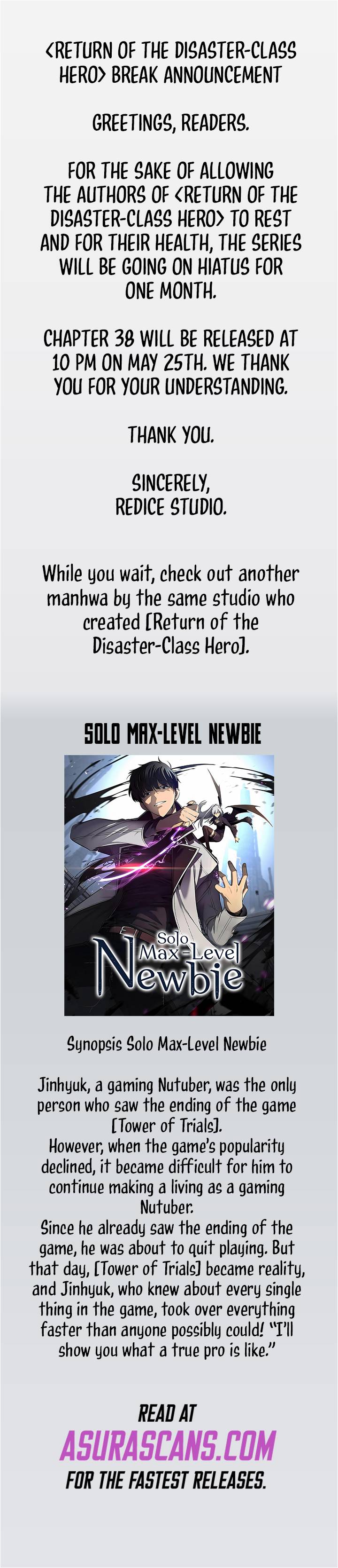 The Return of the Disaster-Class Hero chapter 37.5 page 1