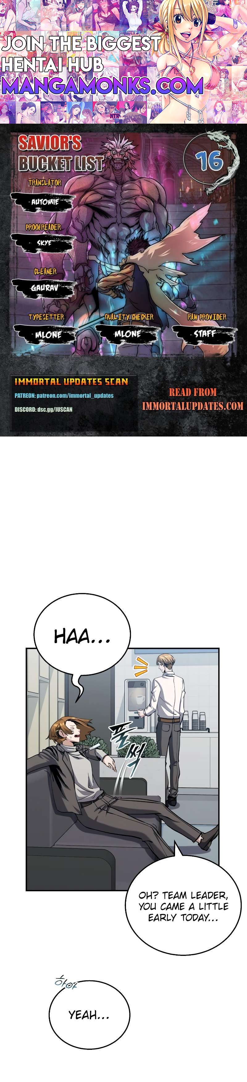 The Savior's Bucket List chapter 16 page 1