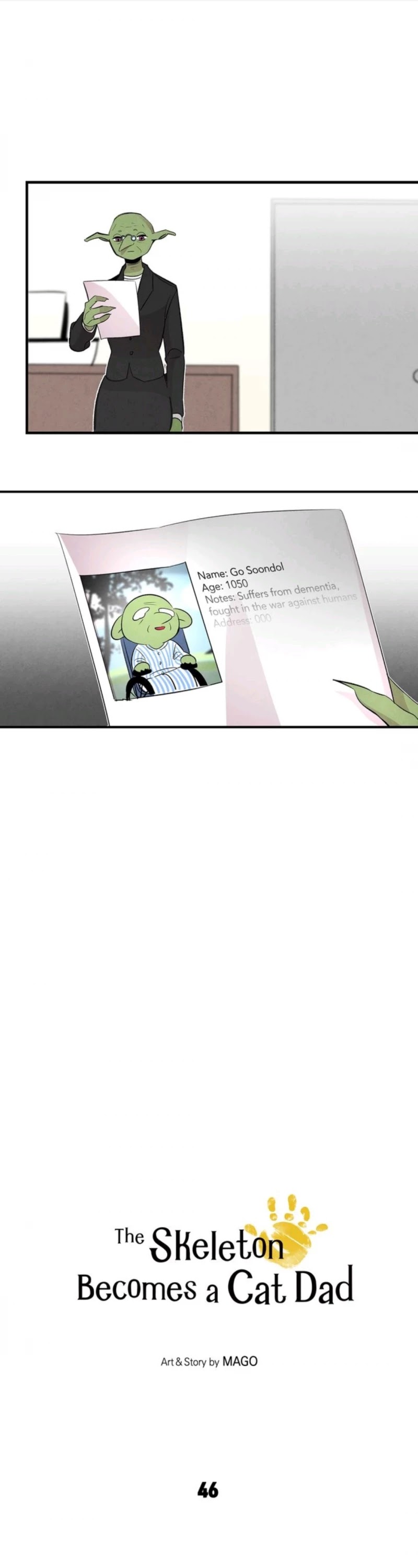 The Skeleton Becomes a Cat Dad chapter 46 page 1