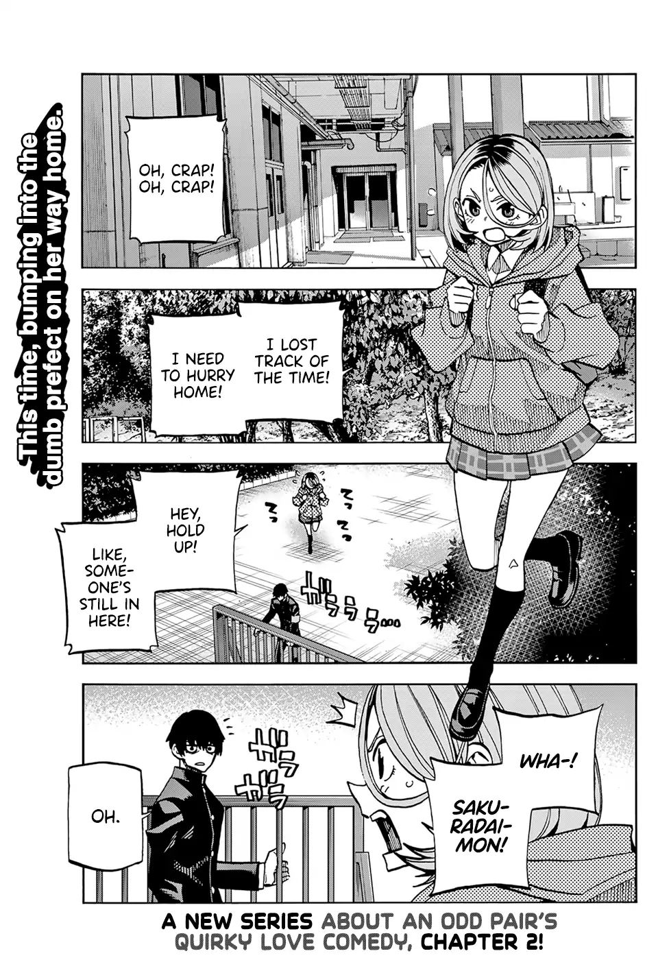 The Story Between a Dumb Prefect and a High School Girl with an Inappropriate Skirt Length chapter 2 page 1