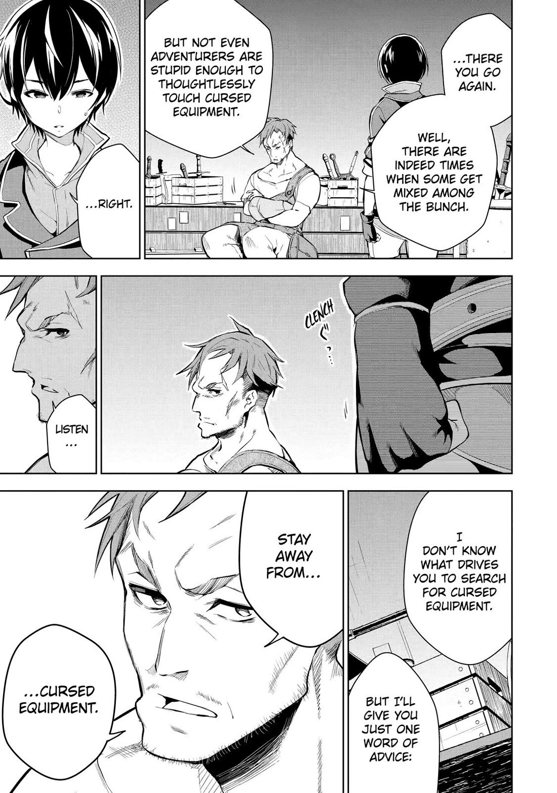 The Strongest Swordsman Has Zero Equipment Slots, but He Can Equip up to 9999 Items if It’s (Cute) Cursed Equipment chapter 1 page 18