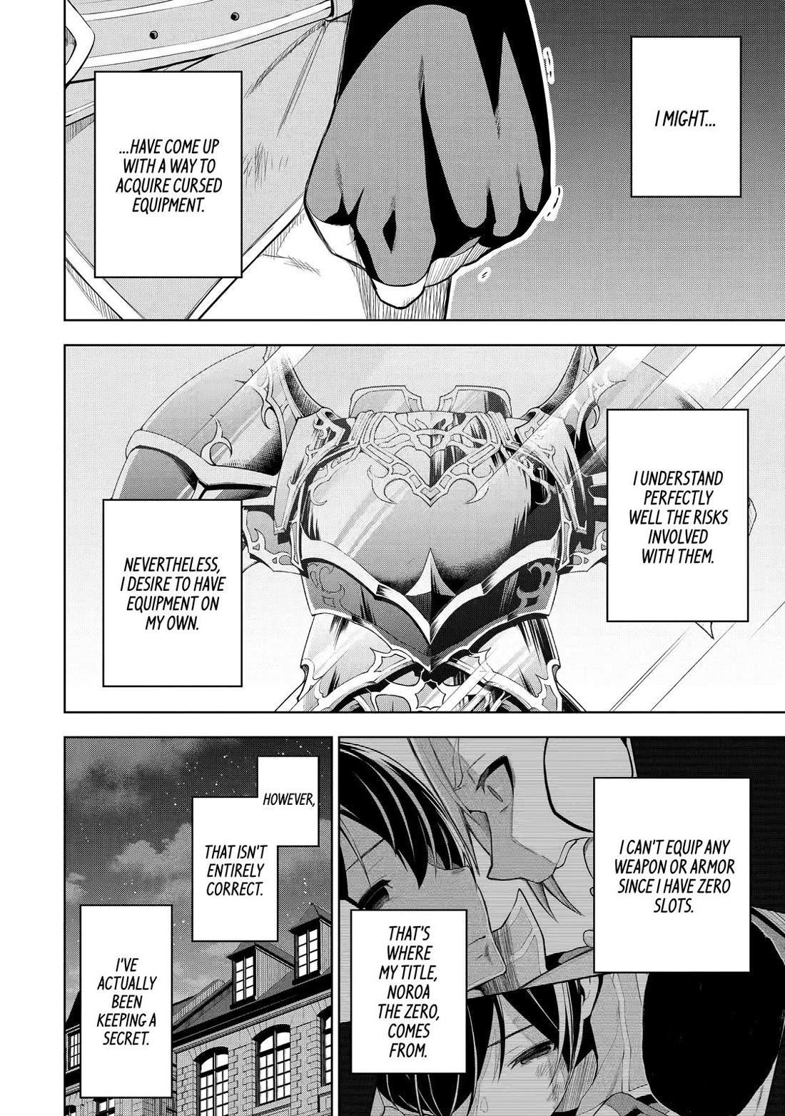 The Strongest Swordsman Has Zero Equipment Slots, but He Can Equip up to 9999 Items if It’s (Cute) Cursed Equipment chapter 1 page 23