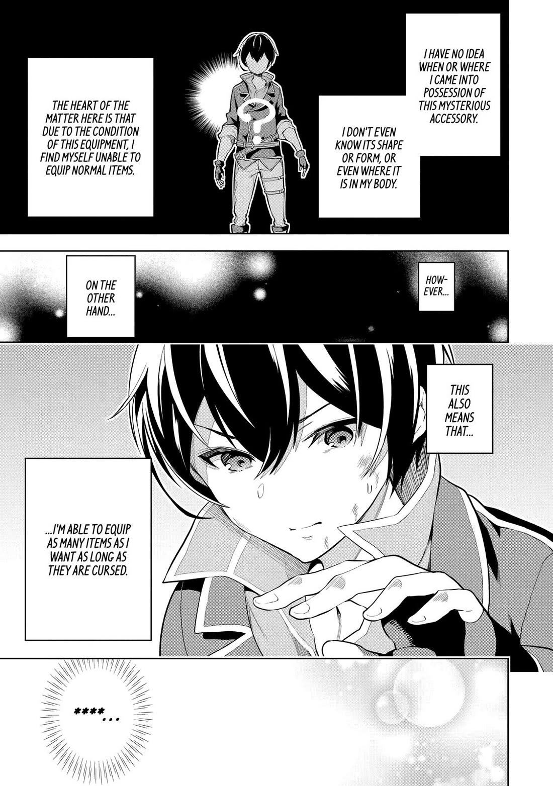 The Strongest Swordsman Has Zero Equipment Slots, but He Can Equip up to 9999 Items if It’s (Cute) Cursed Equipment chapter 1 page 26