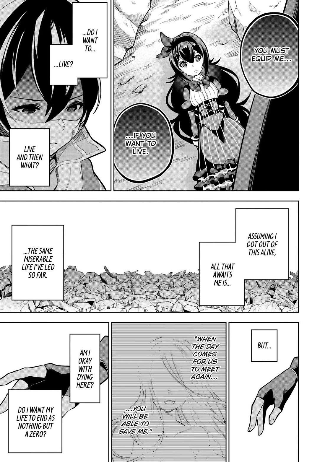 The Strongest Swordsman Has Zero Equipment Slots, but He Can Equip up to 9999 Items if It’s (Cute) Cursed Equipment chapter 1 page 50