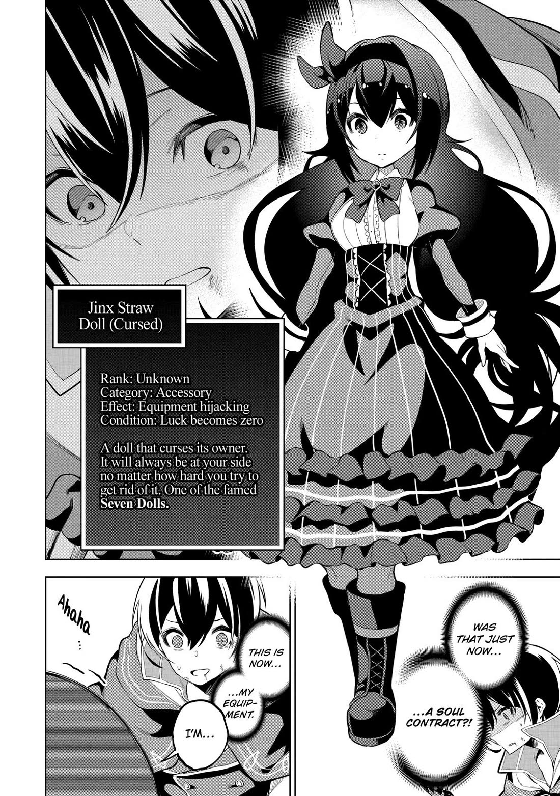 The Strongest Swordsman Has Zero Equipment Slots, but He Can Equip up to 9999 Items if It’s (Cute) Cursed Equipment chapter 1 page 53