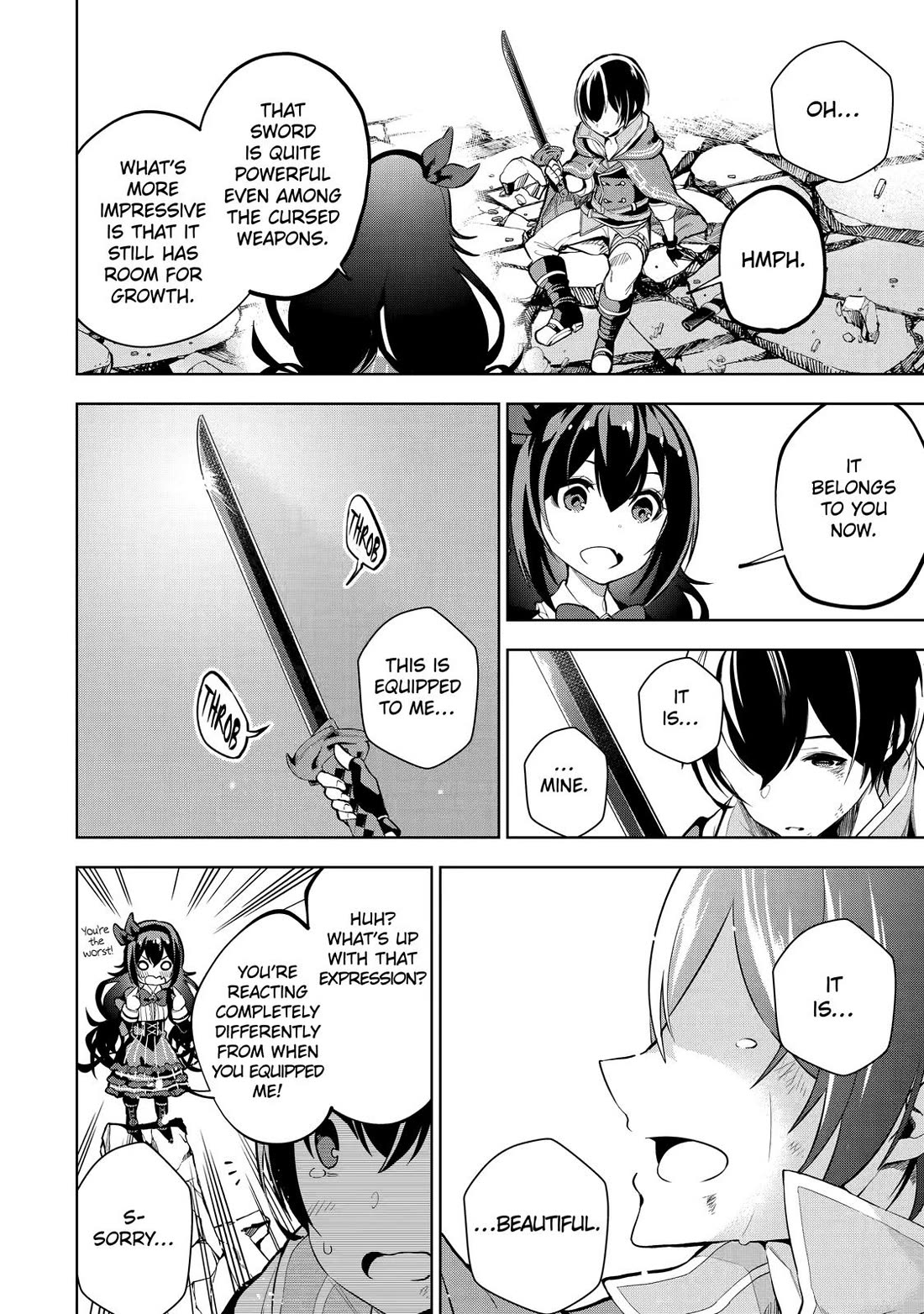 The Strongest Swordsman Has Zero Equipment Slots, but He Can Equip up to 9999 Items if It’s (Cute) Cursed Equipment chapter 1 page 64