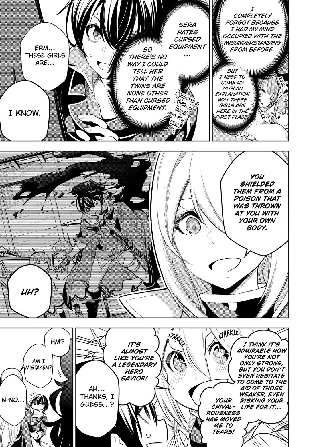 The Strongest Swordsman Has Zero Equipment Slots, but He Can Equip up to 9999 Items if It’s (Cute) Cursed Equipment chapter 10 page 19