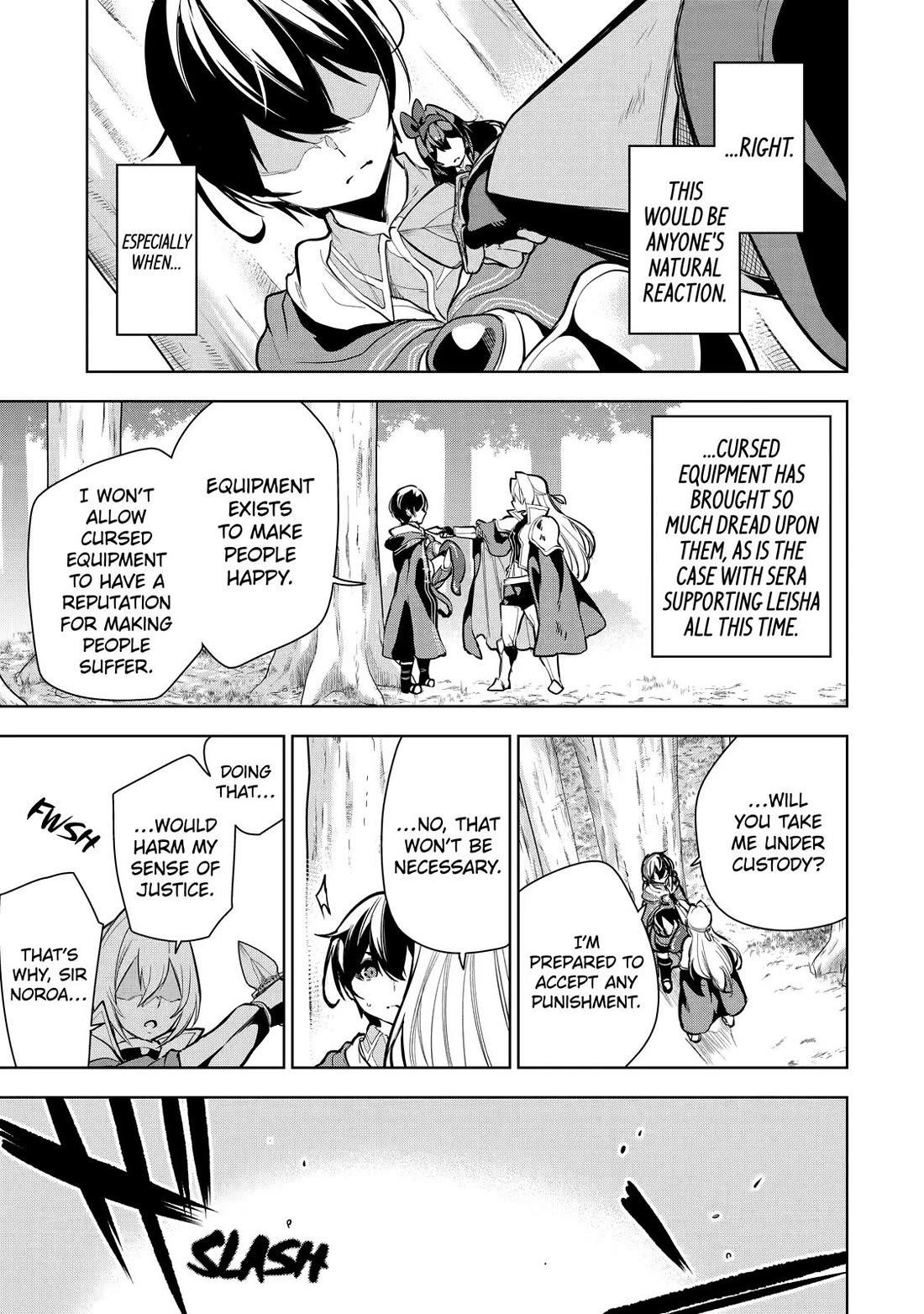 The Strongest Swordsman Has Zero Equipment Slots, but He Can Equip up to 9999 Items if It’s (Cute) Cursed Equipment chapter 14 page 32