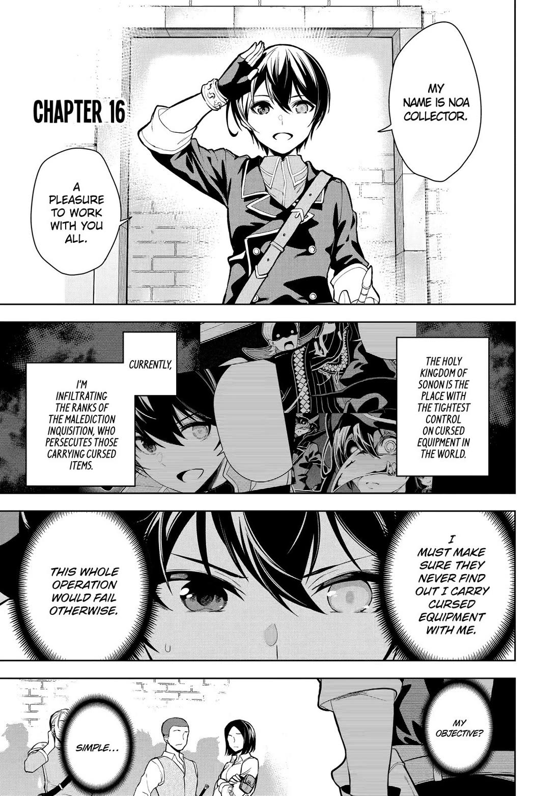 The Strongest Swordsman Has Zero Equipment Slots, but He Can Equip up to 9999 Items if It’s (Cute) Cursed Equipment chapter 16 page 1