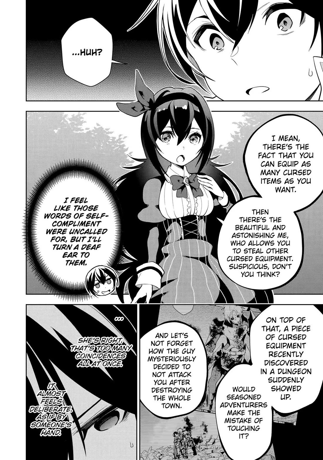 The Strongest Swordsman Has Zero Equipment Slots, but He Can Equip up to 9999 Items if It’s (Cute) Cursed Equipment chapter 2 page 13