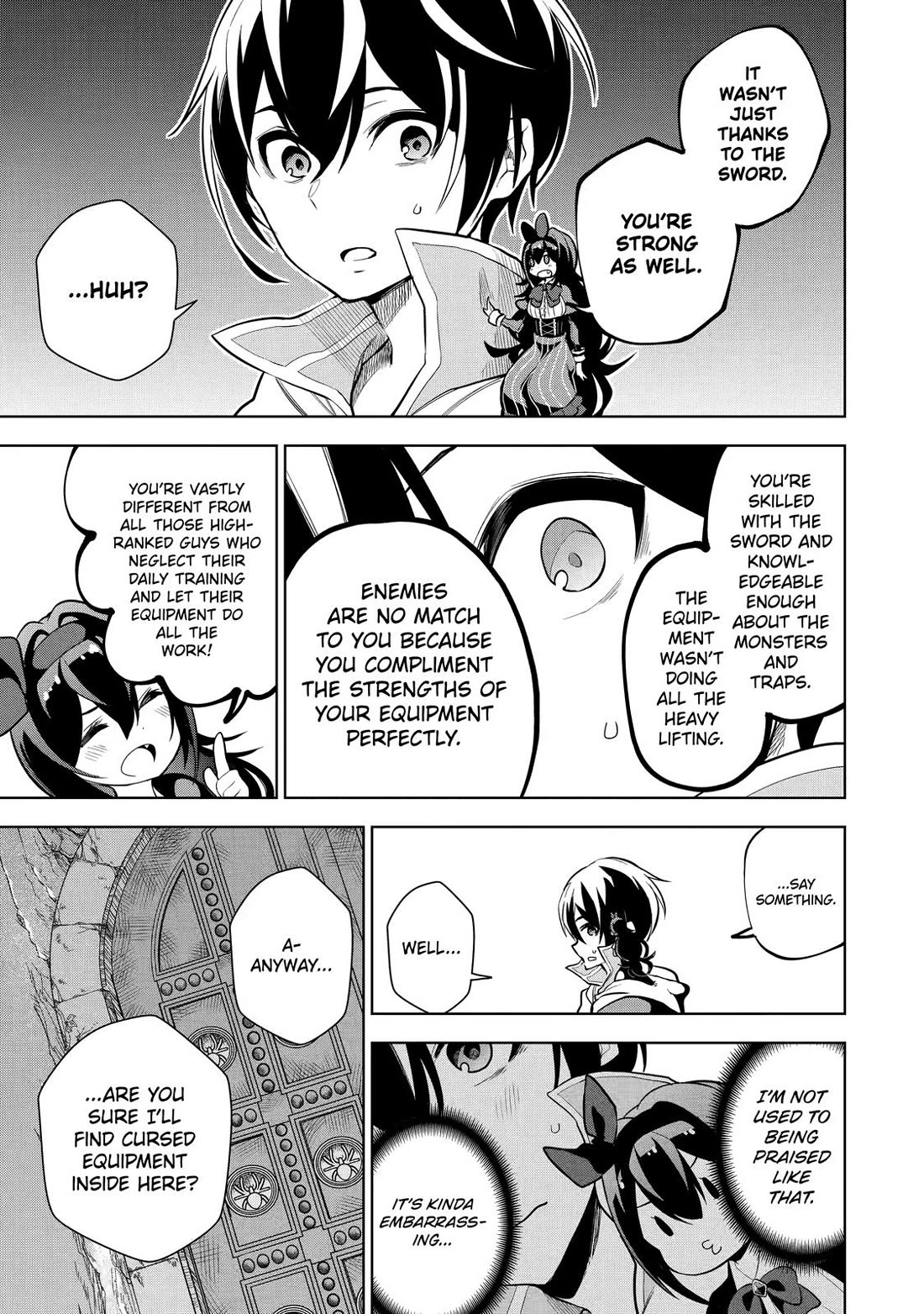 The Strongest Swordsman Has Zero Equipment Slots, but He Can Equip up to 9999 Items if It’s (Cute) Cursed Equipment chapter 2 page 30