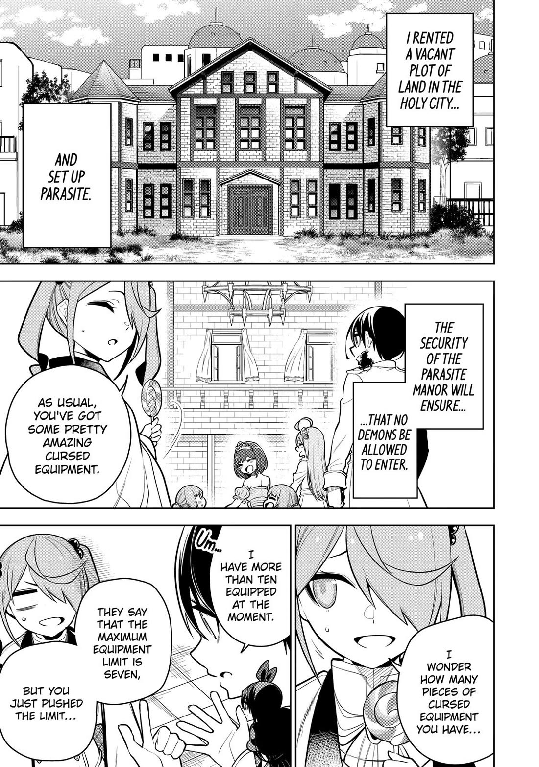 The Strongest Swordsman Has Zero Equipment Slots, but He Can Equip up to 9999 Items if It’s (Cute) Cursed Equipment chapter 32 page 3