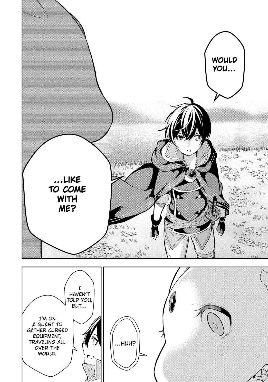 The Strongest Swordsman Has Zero Equipment Slots, but He Can Equip up to 9999 Items if It’s (Cute) Cursed Equipment chapter 7 page 14