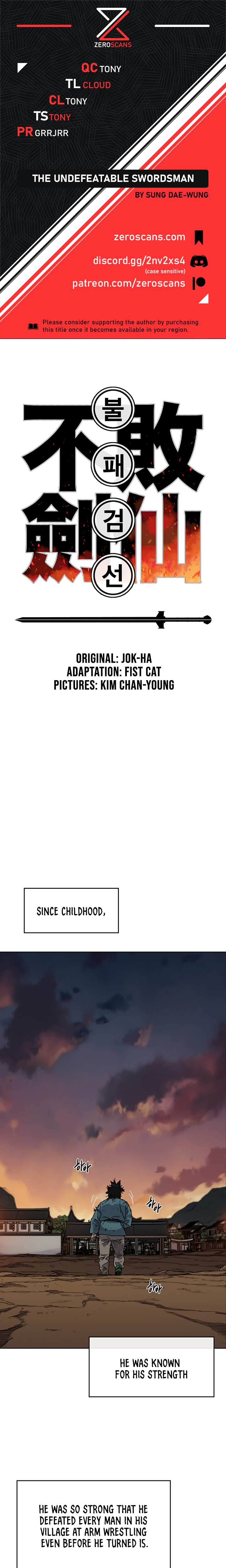 The Undefeatable Swordsman chapter 1 page 1