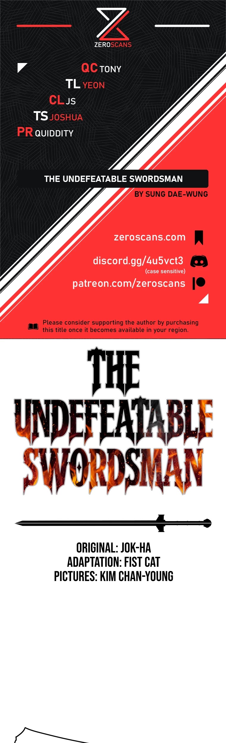 The Undefeatable Swordsman chapter 109 page 1