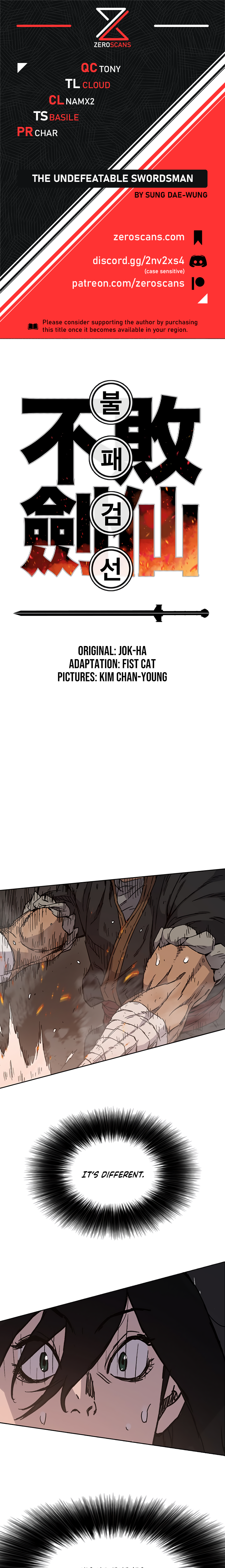 The Undefeatable Swordsman chapter 11 page 1