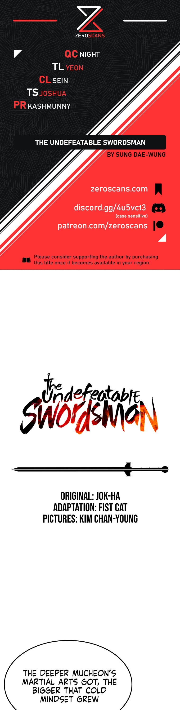 The Undefeatable Swordsman chapter 133 page 1