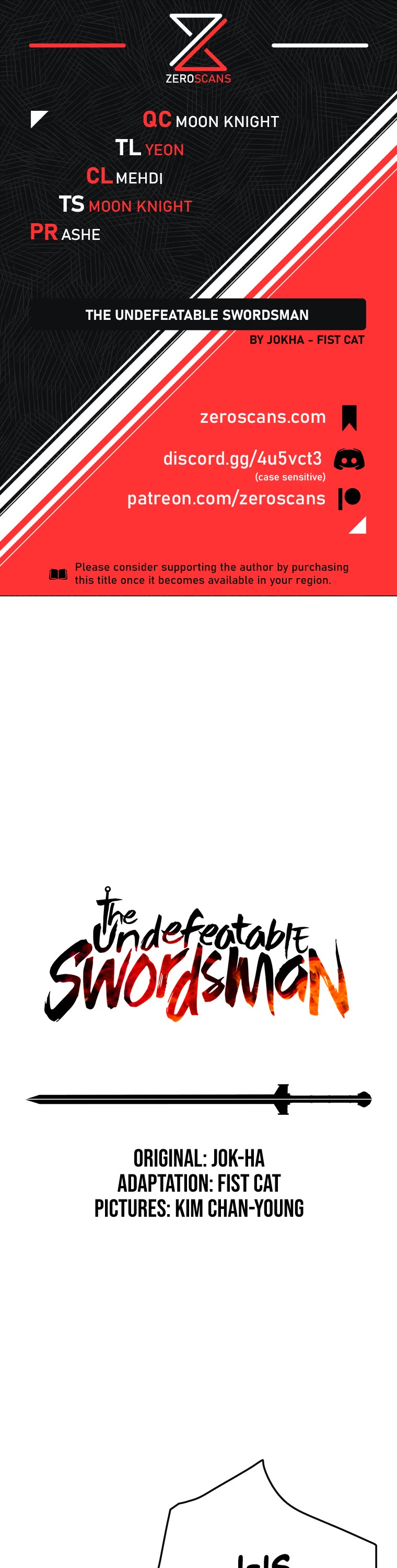 The Undefeatable Swordsman chapter 160 page 1