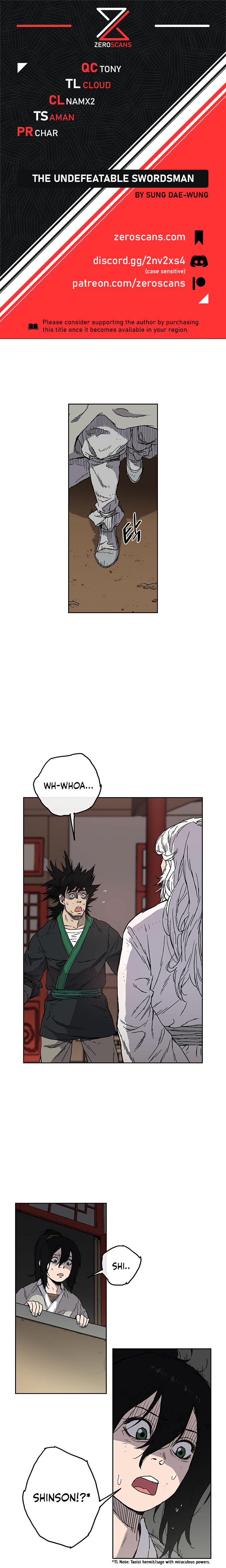 The Undefeatable Swordsman chapter 2 page 1