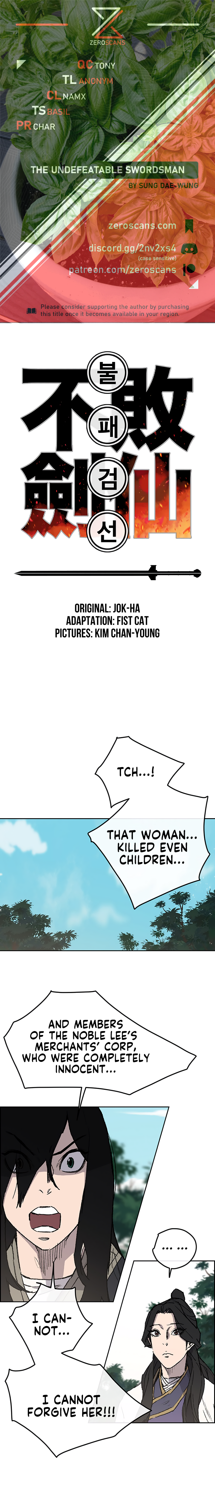 The Undefeatable Swordsman chapter 28 page 1